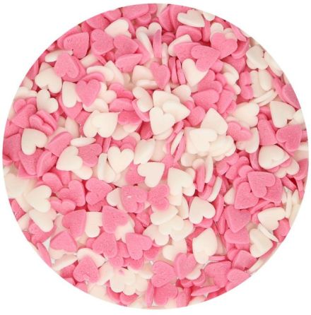 Hearts Pink/White Strssel